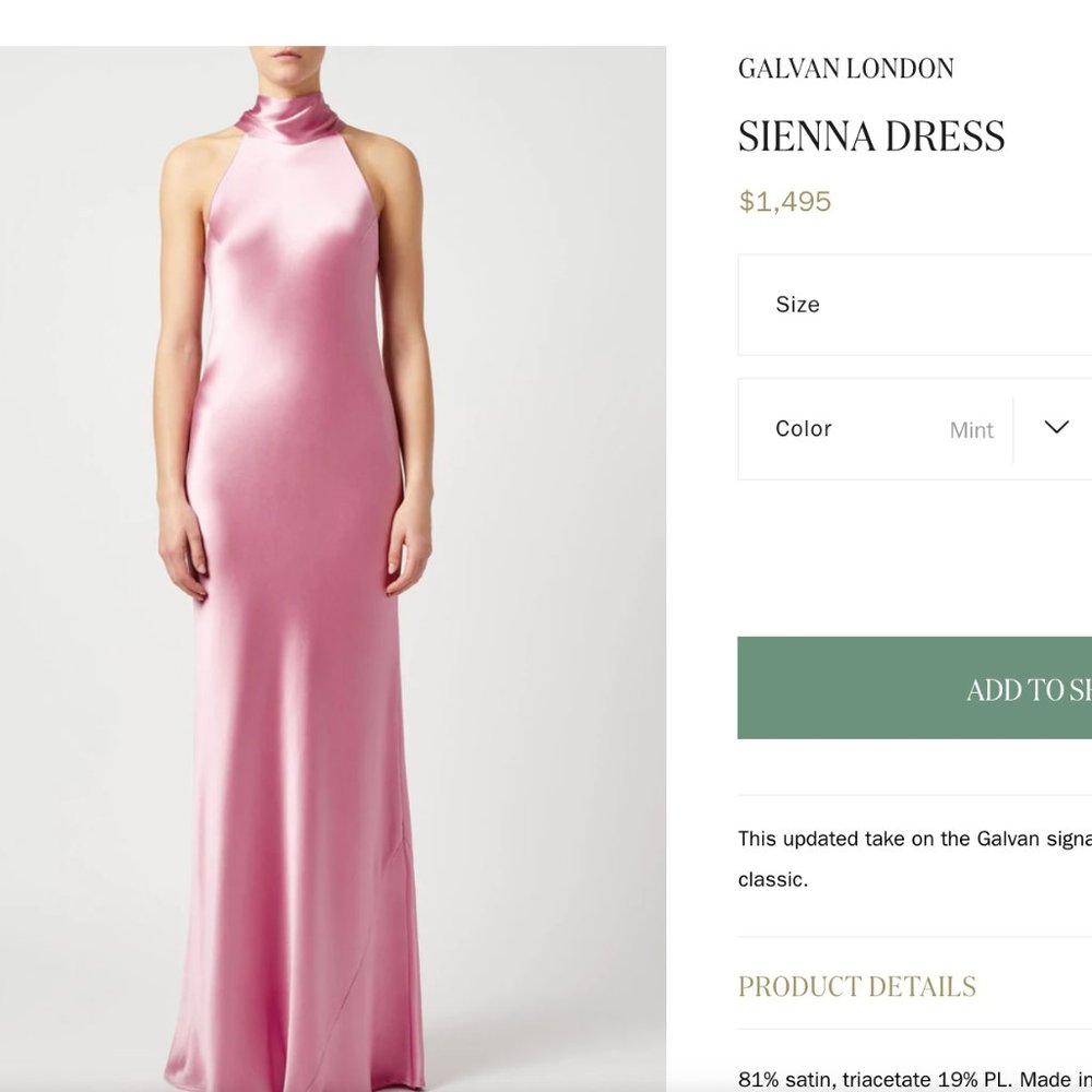 Galvan London Sienna Dress
